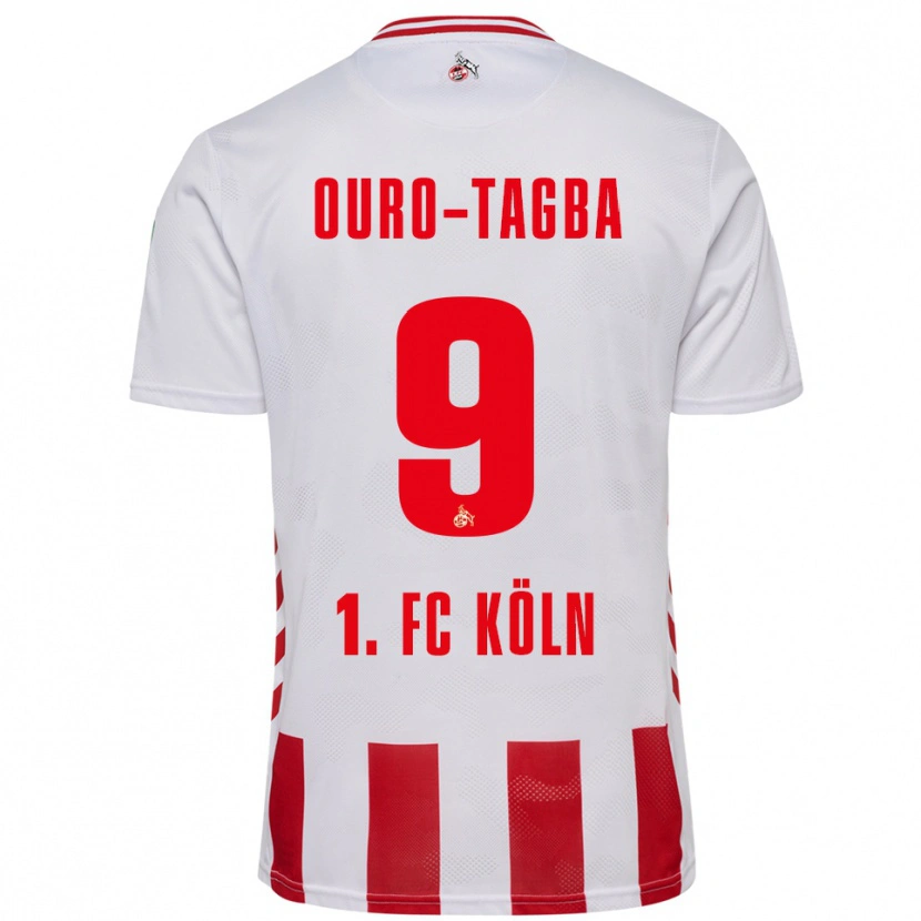 Danxen Niño Camiseta Mansour Ouro-Tagba #9 Blanco Rojo 1ª Equipación 2025/26 La Camisa