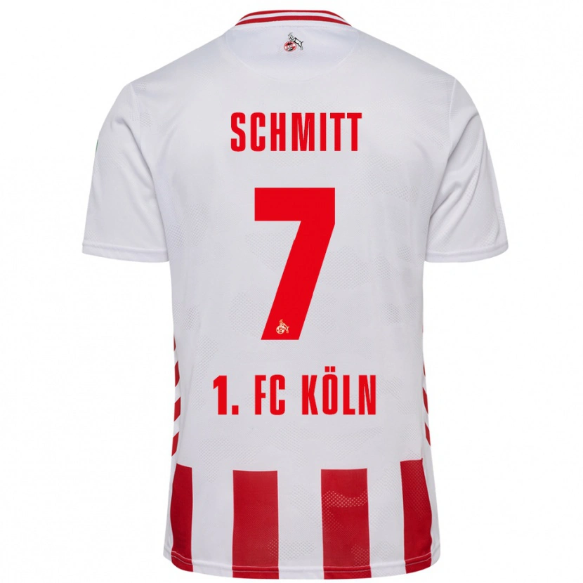 Danxen Niño Camiseta Oliver Schmitt #7 Blanco Rojo 1ª Equipación 2025/26 La Camisa