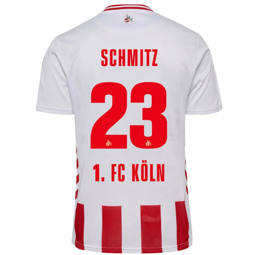 Danxen Niño Camiseta Timo Schmitz #23 Blanco Rojo 1ª Equipación 2025/26 La Camisa