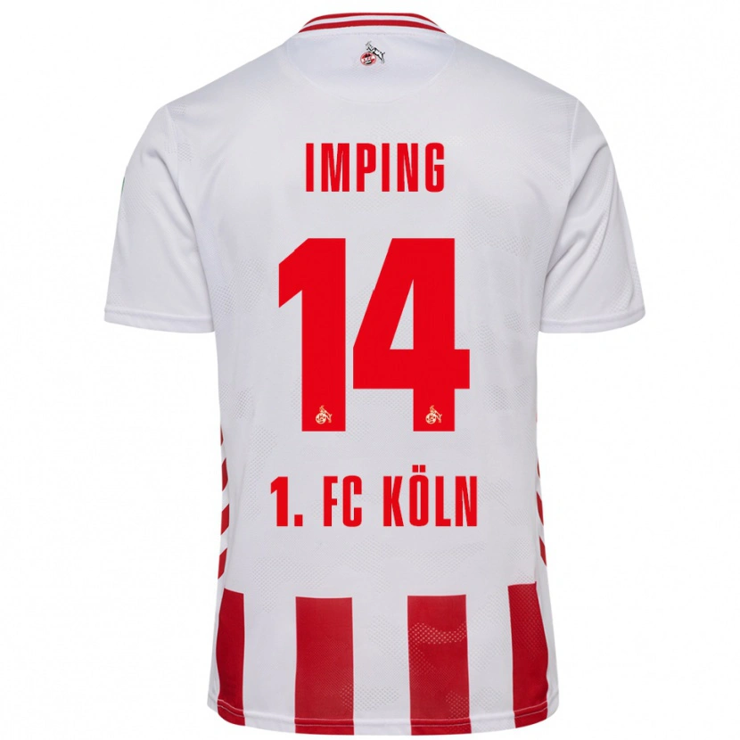 Danxen Niño Camiseta Carlotta Imping #14 Blanco Rojo 1ª Equipación 2025/26 La Camisa