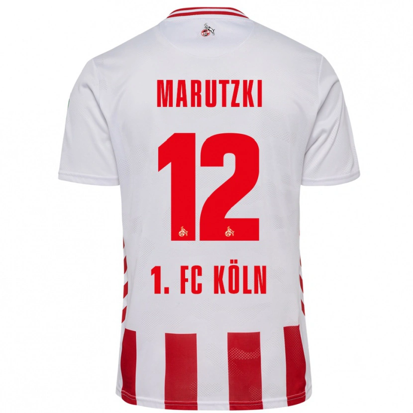 Danxen Niño Camiseta Mikolaj Marutzki #12 Blanco Rojo 1ª Equipación 2025/26 La Camisa