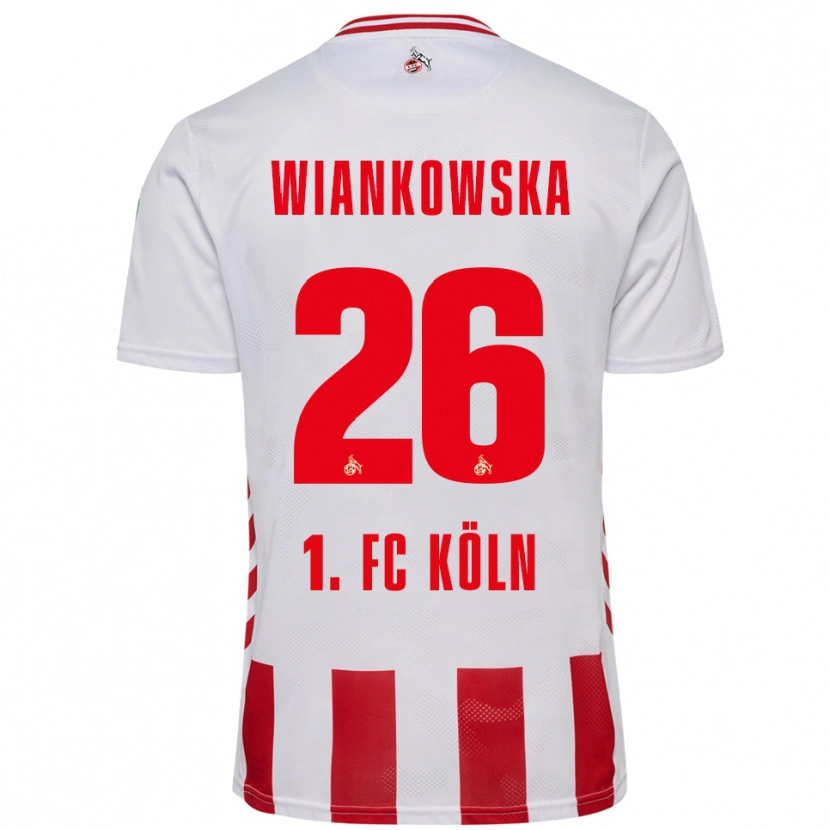 Danxen Niño Camiseta Martyna Wiankow­ska #26 Blanco Rojo 1ª Equipación 2025/26 La Camisa