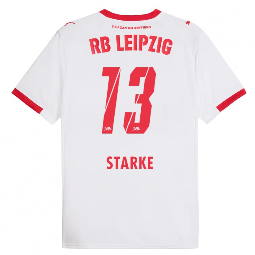 Danxen Niño Camiseta Sandra Starke #13 Blanco Rojo 1ª Equipación 2025/26 La Camisa