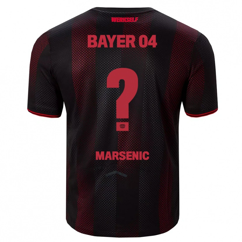 Danxen Niño Camiseta Matija Marsenic #0 Negro Rojo 1ª Equipación 2025/26 La Camisa