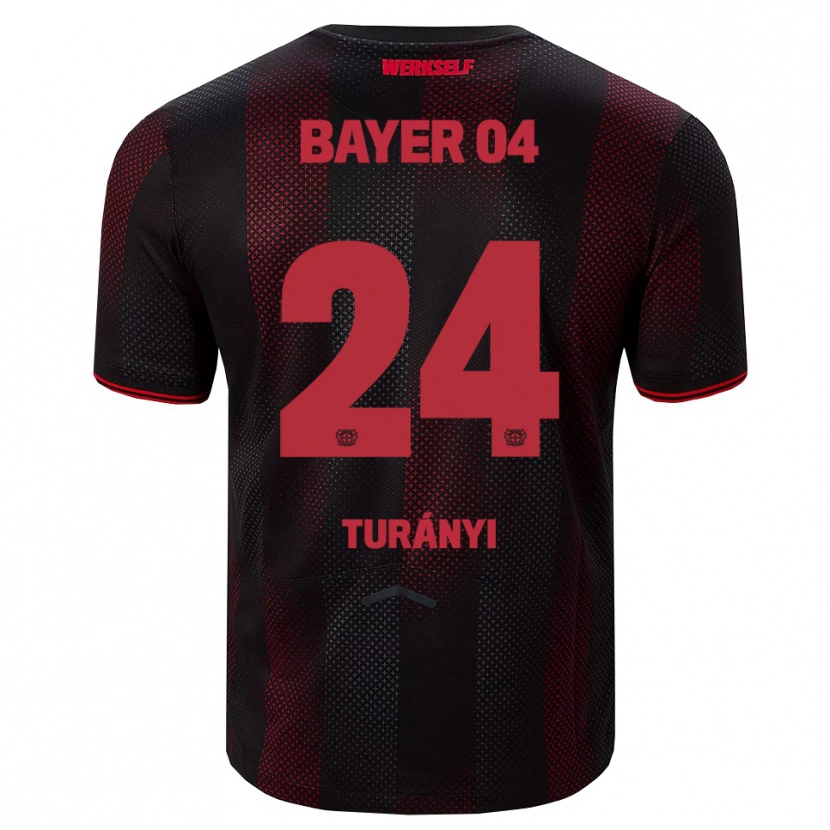 Danxen Niño Camiseta Lilla Turanyi #24 Negro Rojo 1ª Equipación 2025/26 La Camisa