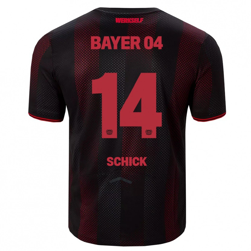 Danxen Niño Camiseta Patrik Schick #14 Negro Rojo 1ª Equipación 2025/26 La Camisa