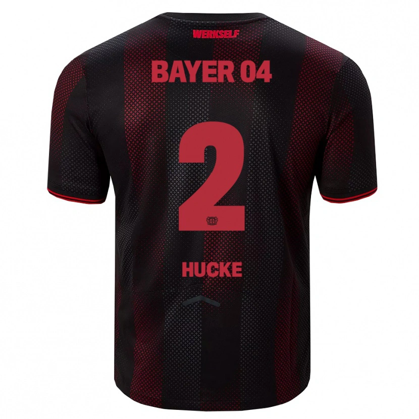 Danxen Niño Camiseta Luan Hucke #2 Negro Rojo 1ª Equipación 2025/26 La Camisa