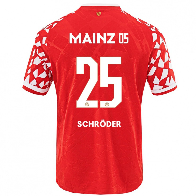 Danxen Niño Camiseta Maxim Schröder #25 Rojo Blanco 1ª Equipación 2025/26 La Camisa