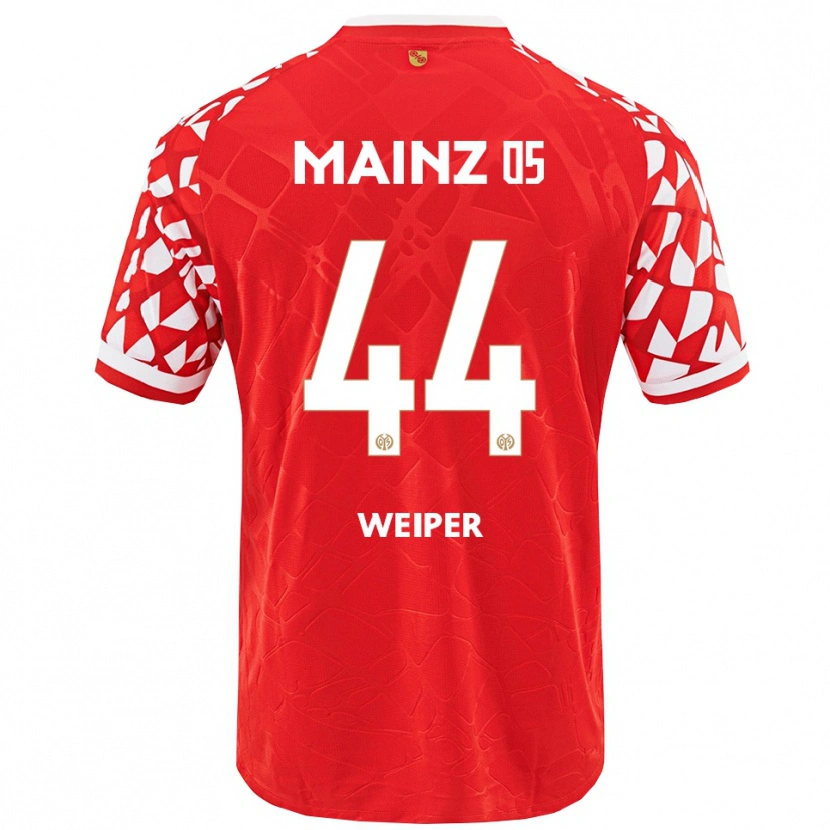 Danxen Niño Camiseta Nelson Weiper #44 Rojo Blanco 1ª Equipación 2025/26 La Camisa