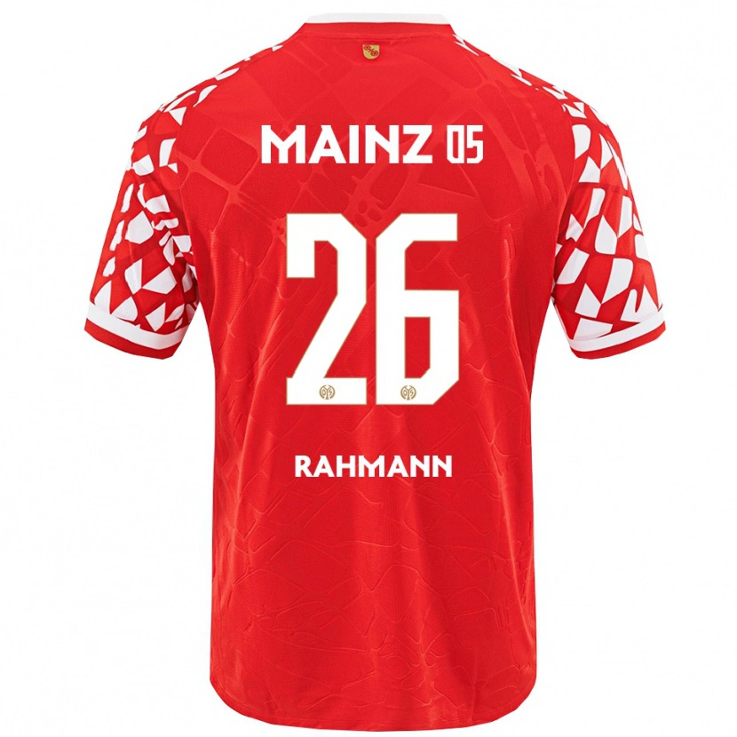 Danxen Niño Camiseta Luke Rahmann #26 Rojo Blanco 1ª Equipación 2025/26 La Camisa