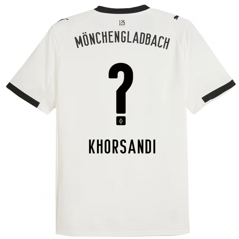 Danxen Niño Camiseta Radin Khorsandi #0 Blanco Negro 1ª Equipación 2025/26 La Camisa