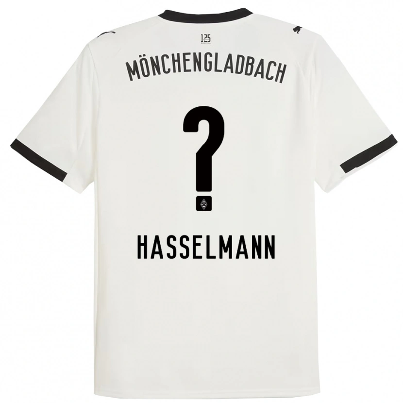 Danxen Niño Camiseta Nina Hasselmann #0 Blanco Negro 1ª Equipación 2025/26 La Camisa