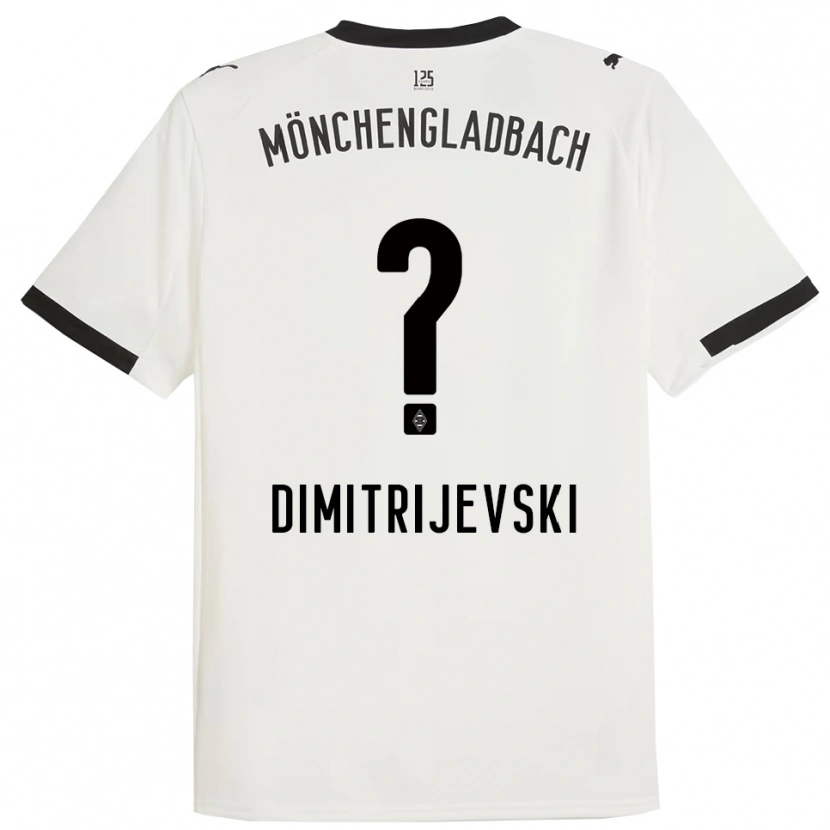 Danxen Niño Camiseta Maximilian Dimitrijevski #0 Blanco Negro 1ª Equipación 2025/26 La Camisa