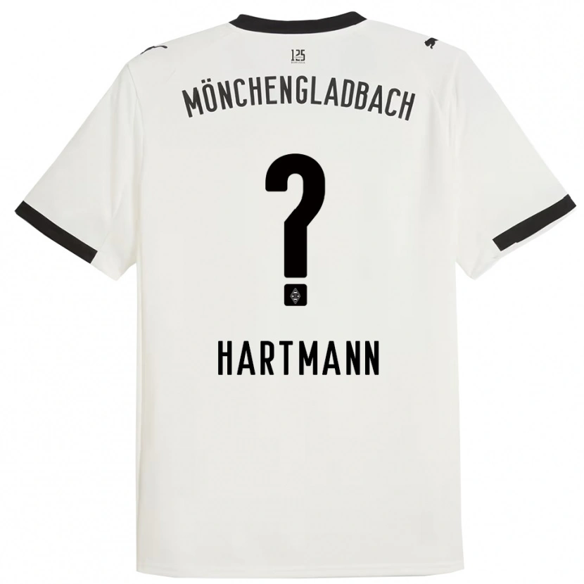 Danxen Niño Camiseta Miguel Hartmann #0 Blanco Negro 1ª Equipación 2025/26 La Camisa