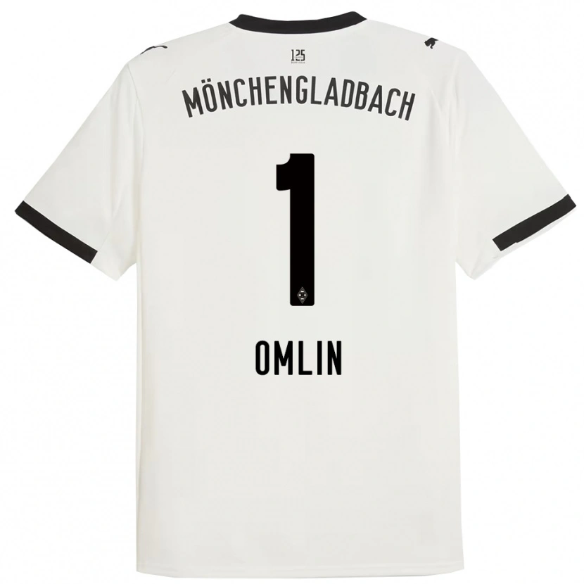 Danxen Niño Camiseta Jonas Omlin #1 Blanco Negro 1ª Equipación 2025/26 La Camisa