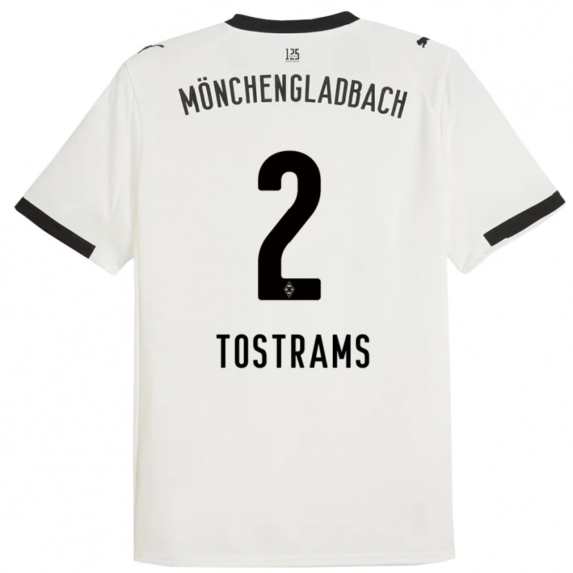 Danxen Niño Camiseta Eva Tostrams #2 Blanco Negro 1ª Equipación 2025/26 La Camisa