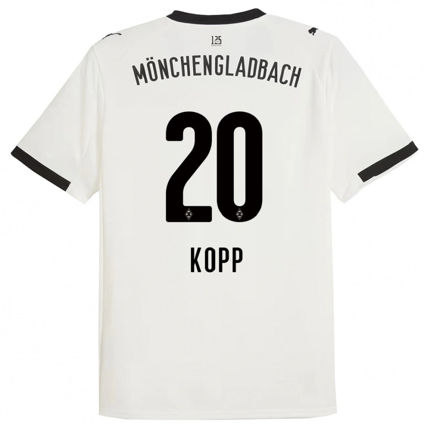 Danxen Niño Camiseta Leonie Köpp #20 Blanco Negro 1ª Equipación 2025/26 La Camisa