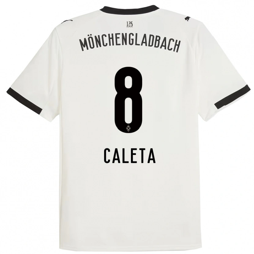 Danxen Niño Camiseta Ivan Caleta #8 Blanco Negro 1ª Equipación 2025/26 La Camisa