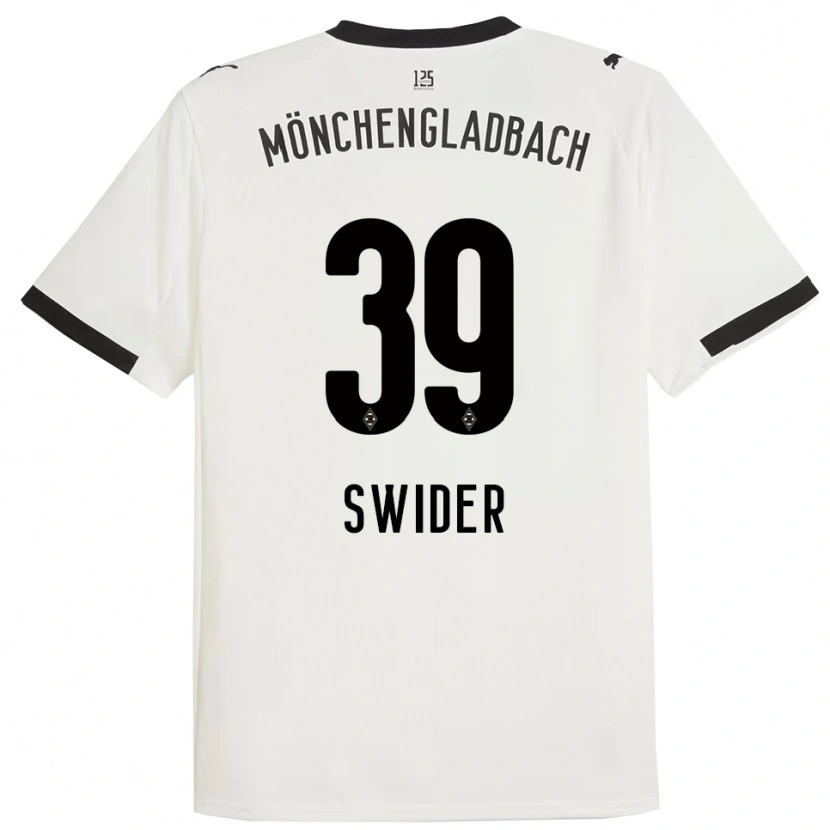 Danxen Niño Camiseta Niklas Swider #39 Blanco Negro 1ª Equipación 2025/26 La Camisa