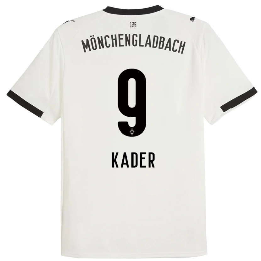 Danxen Niño Camiseta Cagatay Kader #9 Blanco Negro 1ª Equipación 2025/26 La Camisa