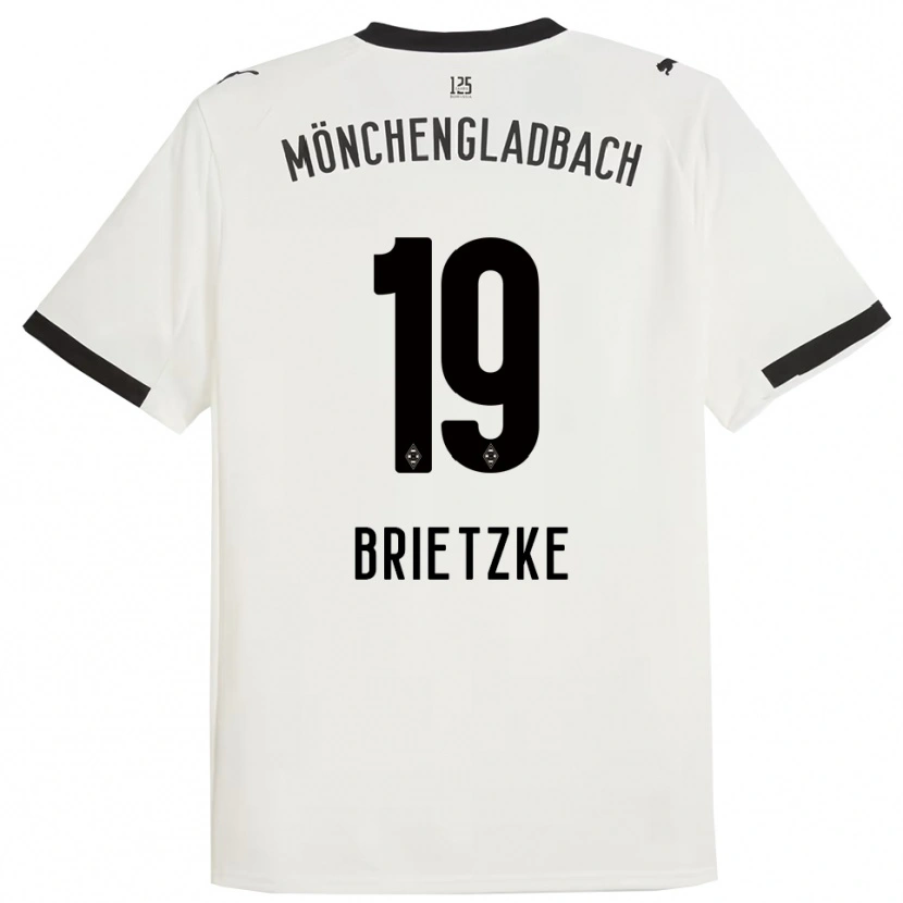 Danxen Niño Camiseta Yvonne Brietzke #19 Blanco Negro 1ª Equipación 2025/26 La Camisa