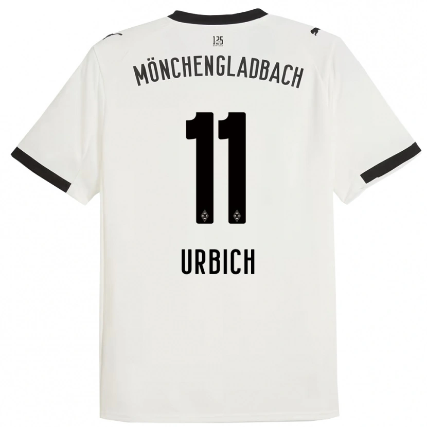 Danxen Niño Camiseta Jan Urbich #11 Blanco Negro 1ª Equipación 2025/26 La Camisa