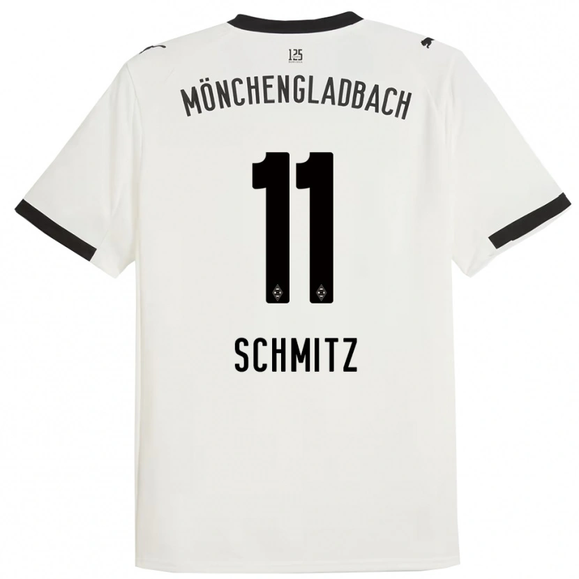 Danxen Niño Camiseta Louisa Schmitz #11 Blanco Negro 1ª Equipación 2025/26 La Camisa