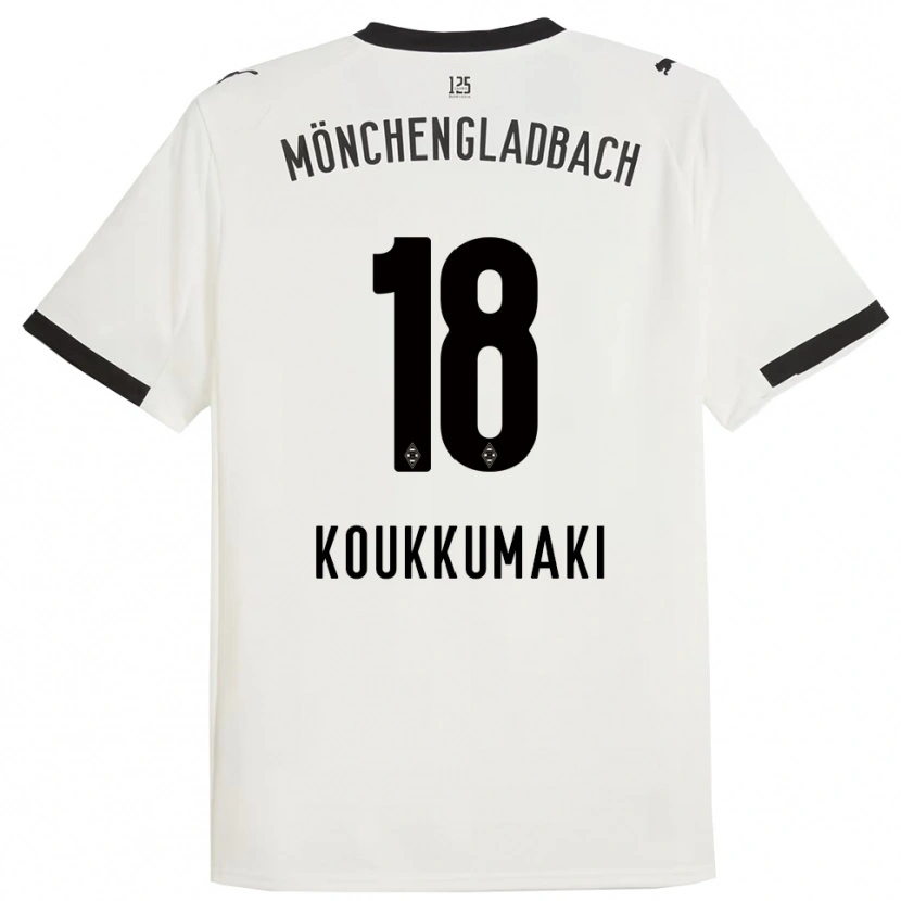 Danxen Niño Camiseta Taavi Koukkumäki #18 Blanco Negro 1ª Equipación 2025/26 La Camisa