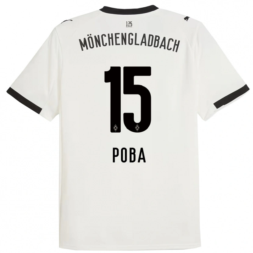 Danxen Niño Camiseta Peniel Poba #15 Blanco Negro 1ª Equipación 2025/26 La Camisa