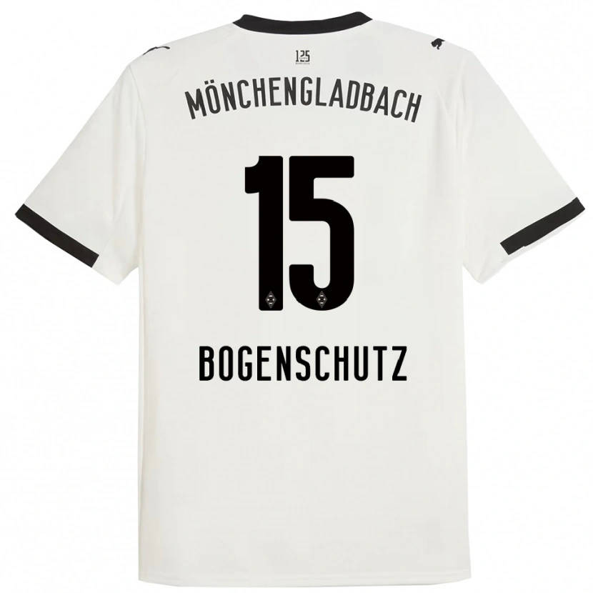 Danxen Niño Camiseta Kerstin Bogenschutz #15 Blanco Negro 1ª Equipación 2025/26 La Camisa