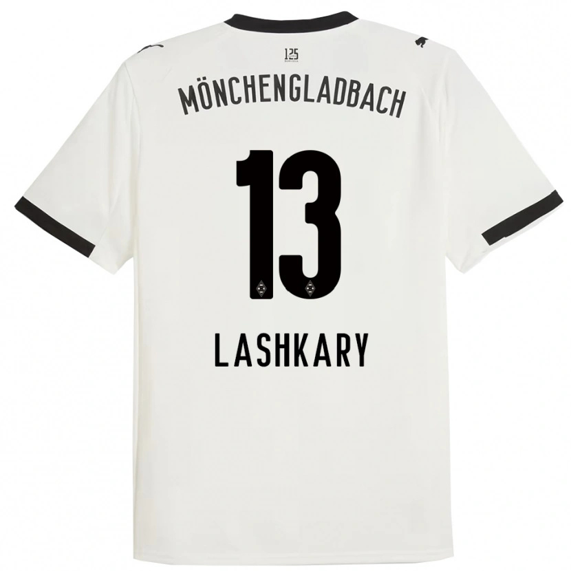 Danxen Niño Camiseta Roman Lashkary #13 Blanco Negro 1ª Equipación 2025/26 La Camisa