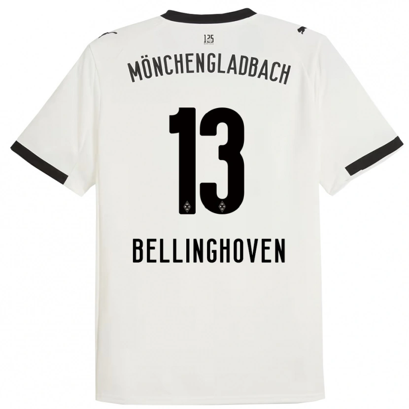 Danxen Niño Camiseta Christina Bellinghoven #13 Blanco Negro 1ª Equipación 2025/26 La Camisa