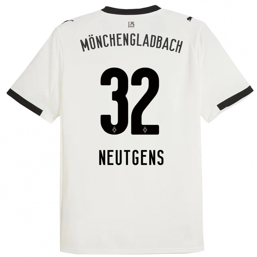 Danxen Niño Camiseta Maximilian Neutgens #32 Blanco Negro 1ª Equipación 2025/26 La Camisa