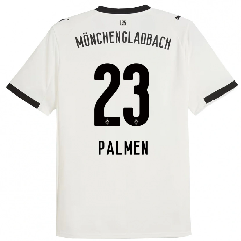 Danxen Niño Camiseta Luisa Palmen #23 Blanco Negro 1ª Equipación 2025/26 La Camisa