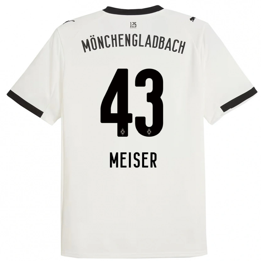 Danxen Niño Camiseta Tyler Meiser #43 Blanco Negro 1ª Equipación 2025/26 La Camisa
