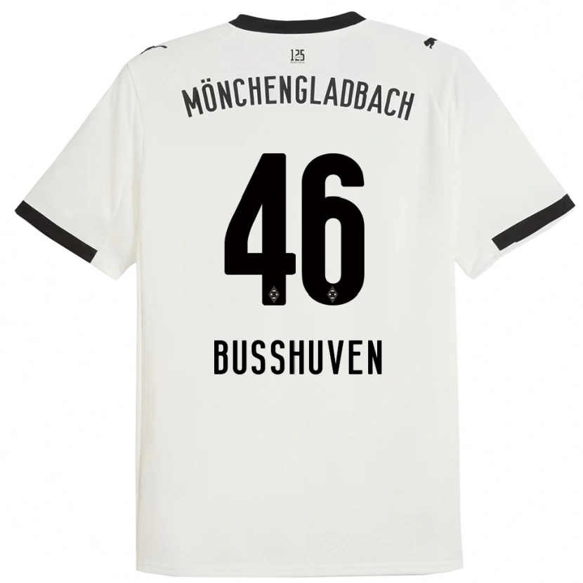 Danxen Niño Camiseta Alina Busshuven #46 Blanco Negro 1ª Equipación 2025/26 La Camisa