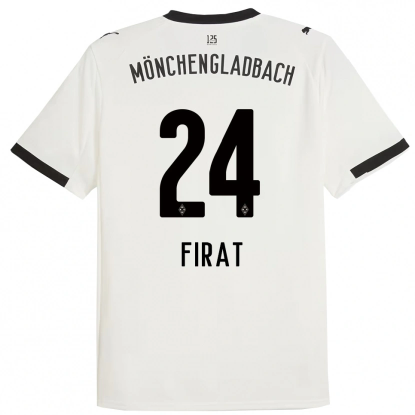 Danxen Niño Camiseta Kaan Fırat #24 Blanco Negro 1ª Equipación 2025/26 La Camisa