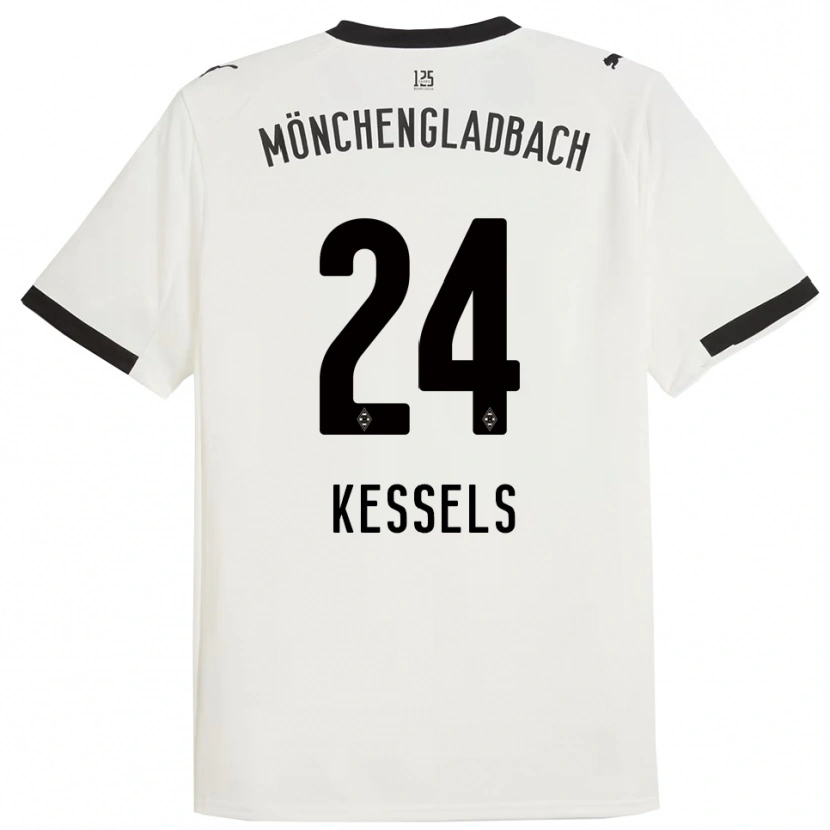 Danxen Niño Camiseta Imke Kessels #24 Blanco Negro 1ª Equipación 2025/26 La Camisa