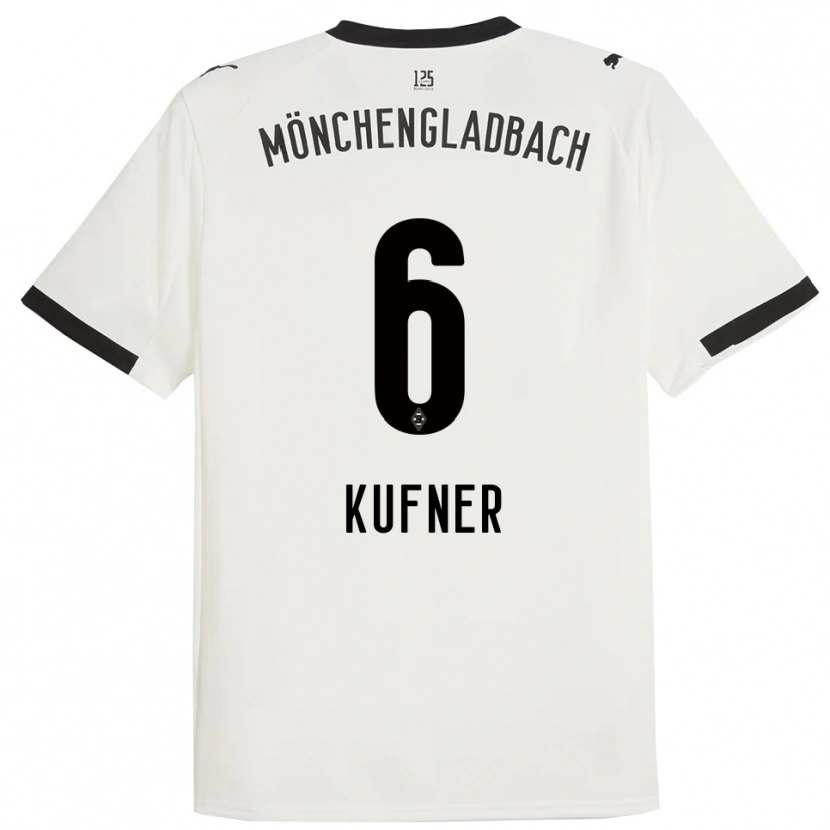 Danxen Niño Camiseta Anne-Catherine Kufner #6 Blanco Negro 1ª Equipación 2025/26 La Camisa