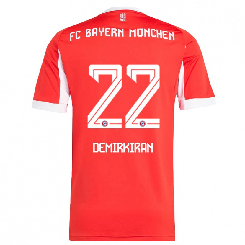 Danxen Niño Camiseta Ediz Demirkiran #22 Rojo Blanco 1ª Equipación 2025/26 La Camisa