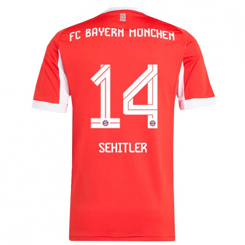Danxen Niño Camiseta Alara Şehitler #14 Rojo Blanco 1ª Equipación 2025/26 La Camisa
