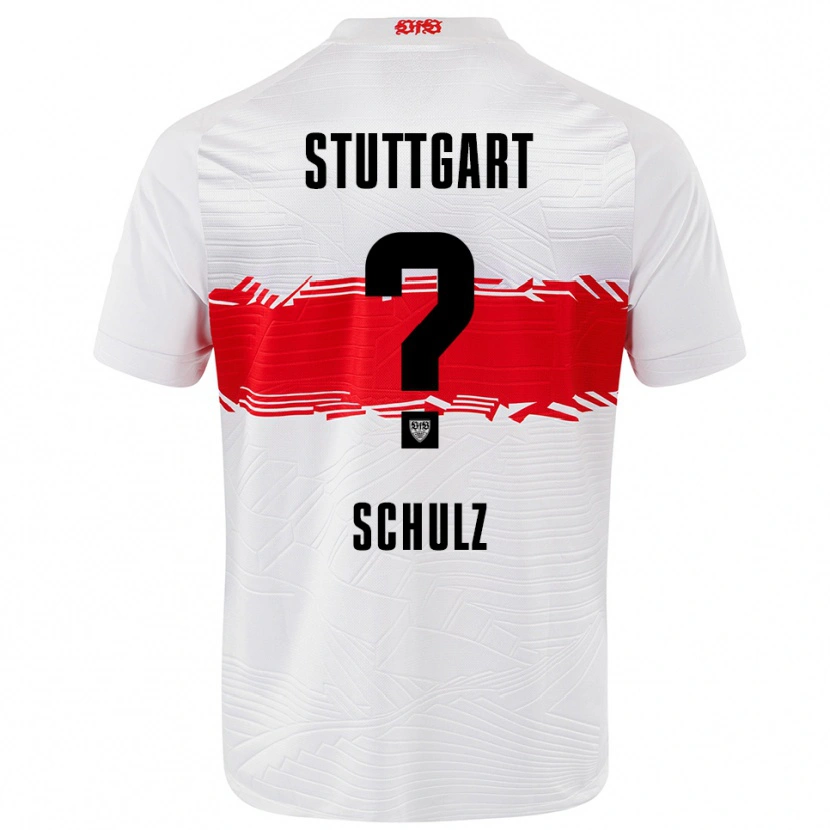 Danxen Niño Camiseta Tim Schulz #0 Blanco Rojo 1ª Equipación 2025/26 La Camisa