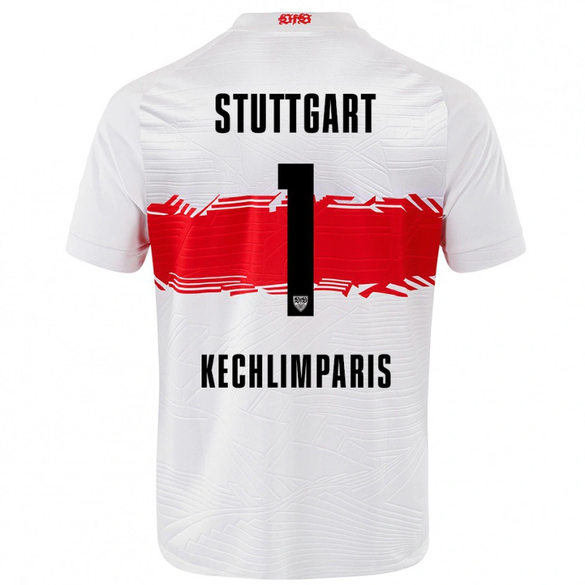 Danxen Niño Camiseta Ioannis Kechlimparis #1 Blanco Rojo 1ª Equipación 2025/26 La Camisa