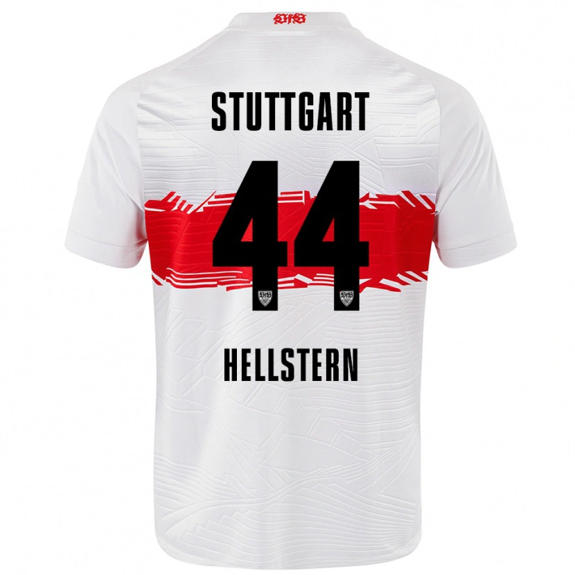 Danxen Niño Camiseta Florian Hellstern #44 Blanco Rojo 1ª Equipación 2025/26 La Camisa