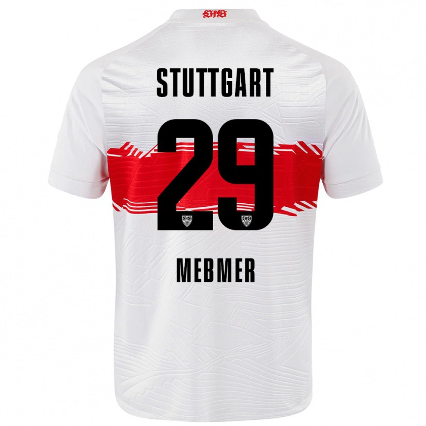 Danxen Niño Camiseta Meike Meßmer #29 Blanco Rojo 1ª Equipación 2025/26 La Camisa