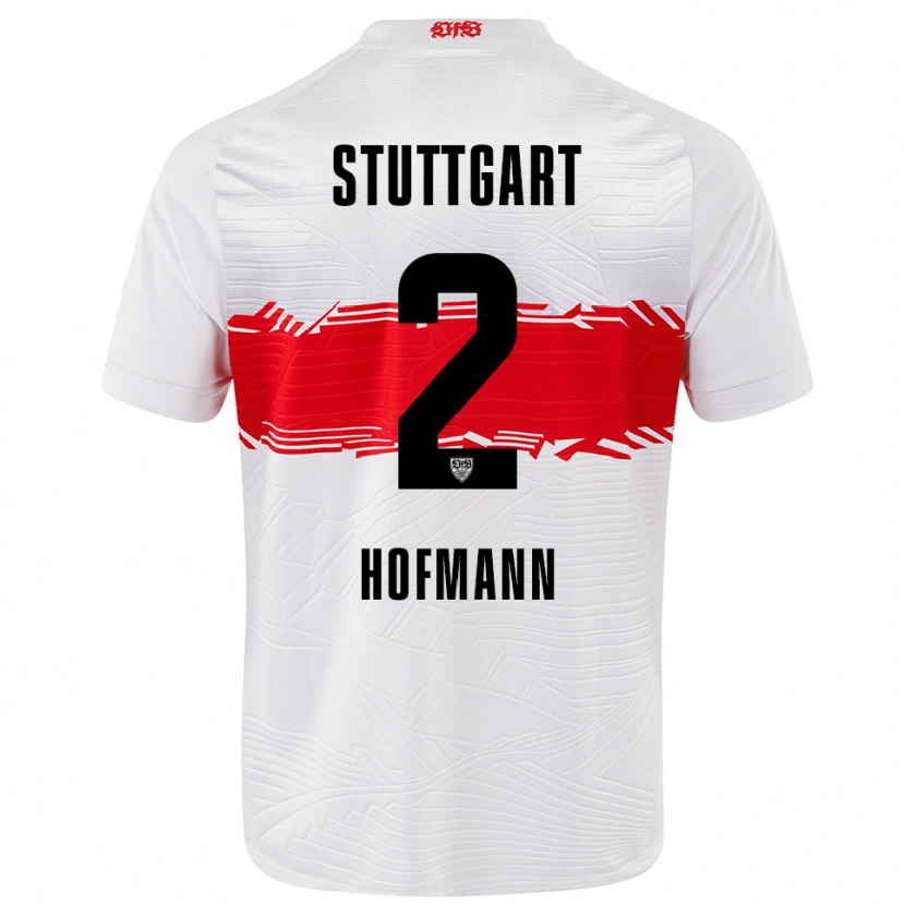 Danxen Niño Camiseta Linette Hofmann #2 Blanco Rojo 1ª Equipación 2025/26 La Camisa