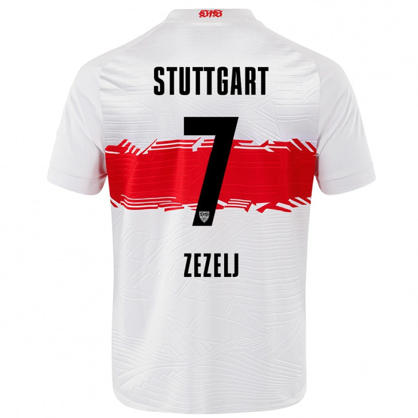 Danxen Niño Camiseta Neno Zezelj #7 Blanco Rojo 1ª Equipación 2025/26 La Camisa