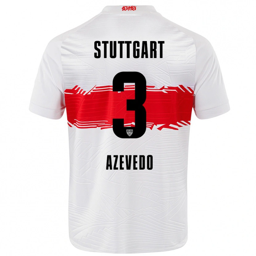 Danxen Niño Camiseta Alexandre Azevedo #3 Blanco Rojo 1ª Equipación 2025/26 La Camisa