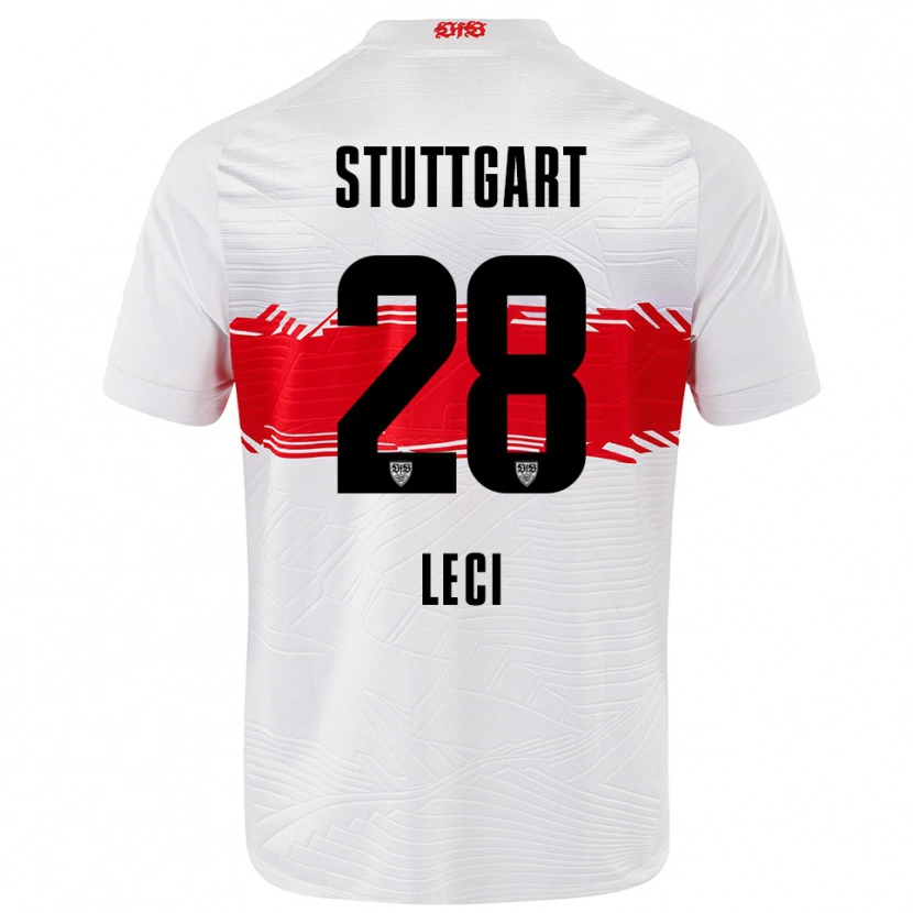 Danxen Niño Camiseta Besarta Leci #28 Blanco Rojo 1ª Equipación 2025/26 La Camisa