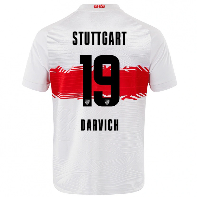 Danxen Niño Camiseta Noah Darvich #19 Blanco Rojo 1ª Equipación 2025/26 La Camisa